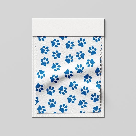 前足、犬の前足、青い前足のパターン ファブリック