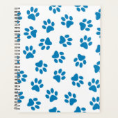 前足、犬の前足、青い前足のパターン プランナー手帳 (正面)