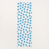 前足、犬の前足、青い前足のパターン ヨガマット (裏面)