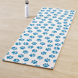 前足、犬の前足、青い前足のパターン ヨガマット