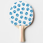 前足、犬の前足、青い前足のパターン 卓球ラケット (正面)