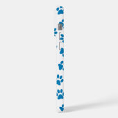 前足、犬の前足、青い前足のパターン iPhoneケース (左側面)
