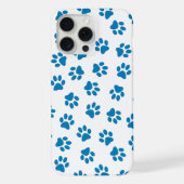 前足、犬の前足、青い前足のパターン iPhoneケース (裏面)