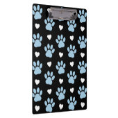 前足、犬の前足、青い前足、白いハートのパターン クリップボード (右)