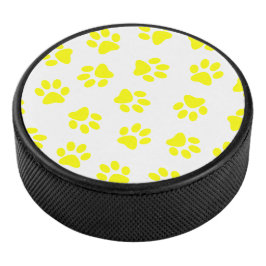 前足、犬の前足、黄色の前足のパターン アイスホッケーパック
