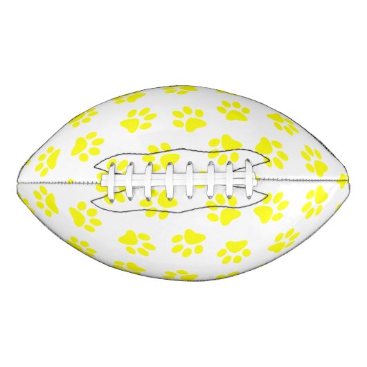 前足、犬の前足、黄色の前足のパターン アメリカンフットボール (正面)