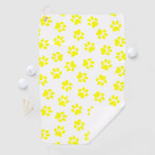 前足、犬の前足、黄色の前足のパターン ゴルフタオル (インサイチュ)