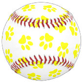 前足、犬の前足、黄色の前足のパターン ソフトボール (正面)