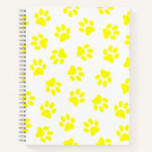 前足、犬の前足、黄色の前足のパターン ノートブック (正面)
