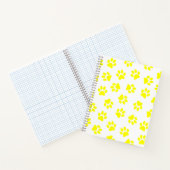 前足、犬の前足、黄色の前足のパターン ノートブック (内部)