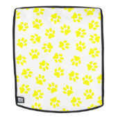 前足、犬の前足、黄色の前足のパターン バックパック (取り外し可フェース)