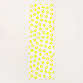 前足、犬の前足、黄色の前足のパターン ヨガマット (裏面)