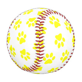 前足、犬の前足、黄色の前足のパターン 野球ボール