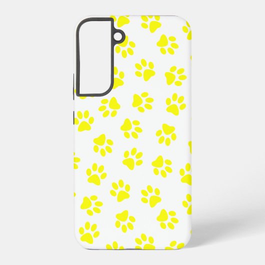 前足、犬の前足、黄色の前足のパターン SAMSUNG GALAXYケース (裏面)