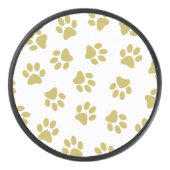 前足、犬の前足、黄金の前足のパターン アイスホッケーパック (正面)