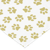 前足、犬の前足、黄金の前足のパターン ショートテーブルランナー (コーナー)