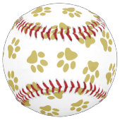 前足、犬の前足、黄金の前足のパターン ソフトボール (正面)