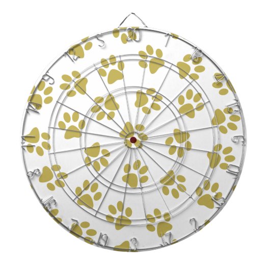 前足、犬の前足、黄金の前足のパターン ダーツボード (正面)
