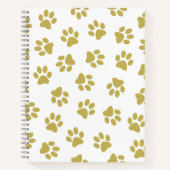 前足、犬の前足、黄金の前足のパターン ノートブック (正面)
