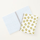 前足、犬の前足、黄金の前足のパターン ノートブック (内部)