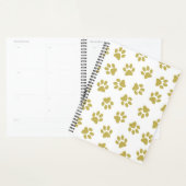 前足、犬の前足、黄金の前足のパターン プランナー手帳 (ディスプレー)