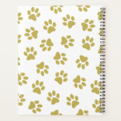 前足、犬の前足、黄金の前足のパターン プランナー手帳 (裏面)