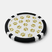 前足、犬の前足、黄金の前足のパターン ポーカーチップ (シングル)