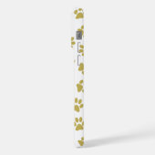 前足、犬の前足、黄金の前足のパターン iPhoneケース (左側面)