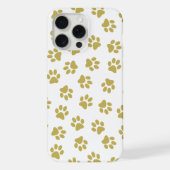 前足、犬の前足、黄金の前足のパターン iPhoneケース (裏面)