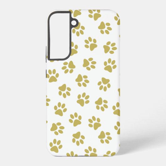 前足、犬の前足、黄金の前足のパターン SAMSUNG GALAXYケース (裏面)