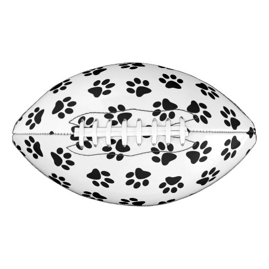 前足、犬の前足、黒い前足のパターン アメリカンフットボール (正面)