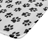 前足、犬の前足、黒い前足のパターン カッティングボード (角)
