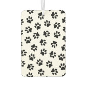 前足、犬の前足、黒い前足のパターン カーエアーフレッシュナー (裏面)