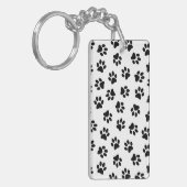 前足、犬の前足、黒い前足のパターン キーホルダー (正面左)