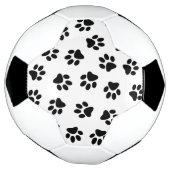 前足、犬の前足、黒い前足のパターン サッカーボール (回転)