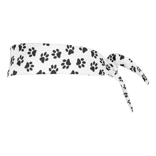 前足、犬の前足、黒い前足のパターン タイヘッドバンド (回転90)