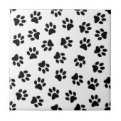 前足、犬の前足、黒い前足のパターン タイル (正面)