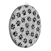 前足、犬の前足、黒い前足のパターン ダーツボード (正面左)