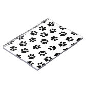 前足、犬の前足、黒い前足のパターン ノートブック (左側)