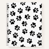 前足、犬の前足、黒い前足のパターン ノートブック (正面)