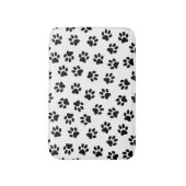 前足、犬の前足、黒い前足のパターン バスマット (正面縦)