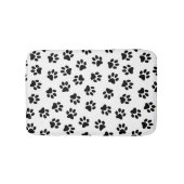 前足、犬の前足、黒い前足のパターン バスマット (正面)