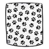 前足、犬の前足、黒い前足のパターン バックパック (取り外し可フェース)