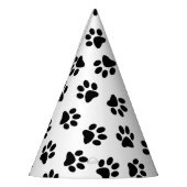 前足、犬の前足、黒い前足のパターン パーティーハット (左)