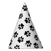 前足、犬の前足、黒い前足のパターン パーティーハット (右)