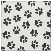 前足、犬の前足、黒い前足のパターン ファブリック (見本)