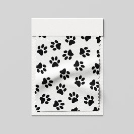前足、犬の前足、黒い前足のパターン ファブリック