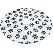 前足、犬の前足、黒い前足のパターン ブラッシュドポリエステルツリースカート (アングル)