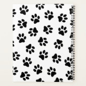 前足、犬の前足、黒い前足のパターン プランナー手帳 (裏面)