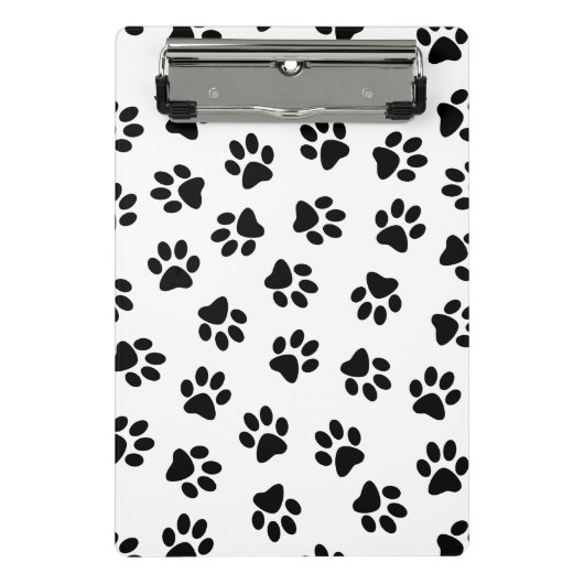 前足、犬の前足、黒い前足のパターン ミニクリップボード (正面)